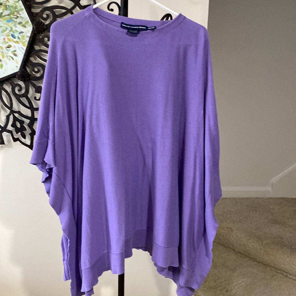 Ralph Lauren sport, purple poncho
